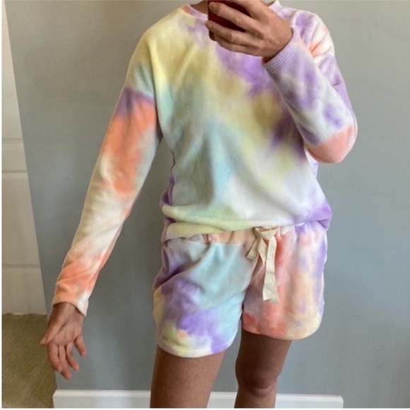 Tie Dye 2 Piece Fleece Lounge Set - Picture 5 of 9